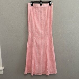 Neubyrne Glitter Pink Gingham Skirt Size Medium Mermaid